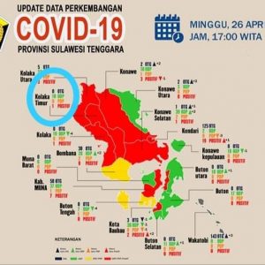 Kolaka Timur  Zona Merah, 1 Orang Positif Covid-19