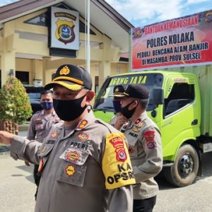 Polres Kolaka Kirim Bantuan untuk Korban Banjir Konawe Utara dan Luwu Utara