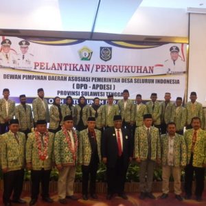 H. Tasman dilantik sebagai Ketua DPD APDESI Sultra