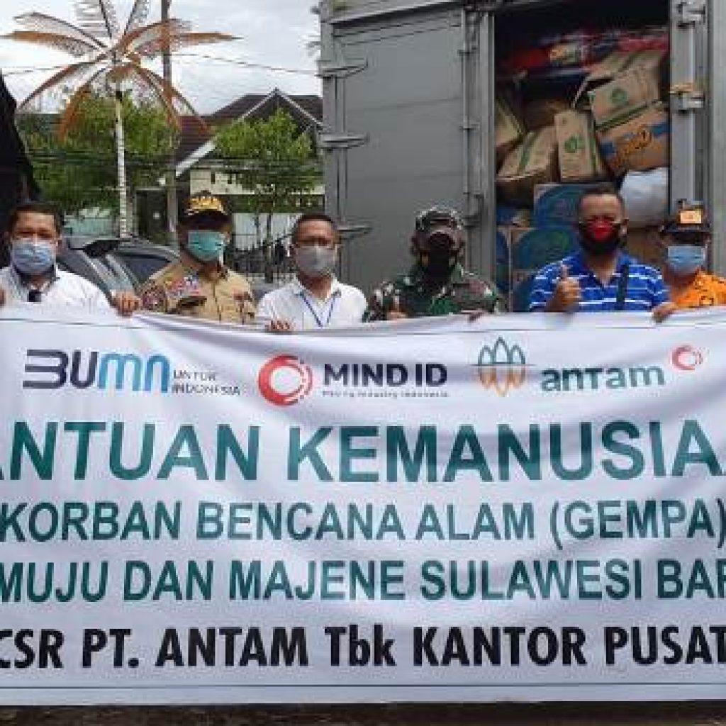 Bantuan Antam untuk korban bencana gempa bumi di Mamuju dan Majene