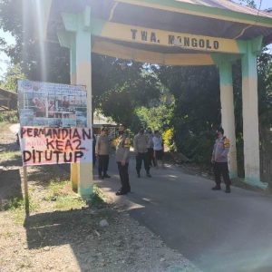 Polisi Tutup Akses Masuk Tempat Wisata Permandian Kea-Kea Kolaka