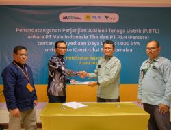 PT Vale Perkuat Kerja Sama PLN, Dukung Ketersediaan Daya Listrik pada Fase Konstruksi Blok Pomalaa