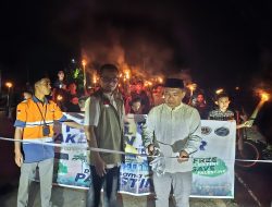 Ceria, Pemkec dan Aliansi Pemuda Wolo Gelar Pawai Obor & Takbir Keliling