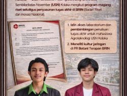 Mahasiswa Agroteknologi USN Kolaka Magang dan Lanjutkan Tugas Akhir di BRIN