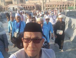 Jamaah Haji Kloter 36 UPG Lakukan Ziarah Wada di Madinah